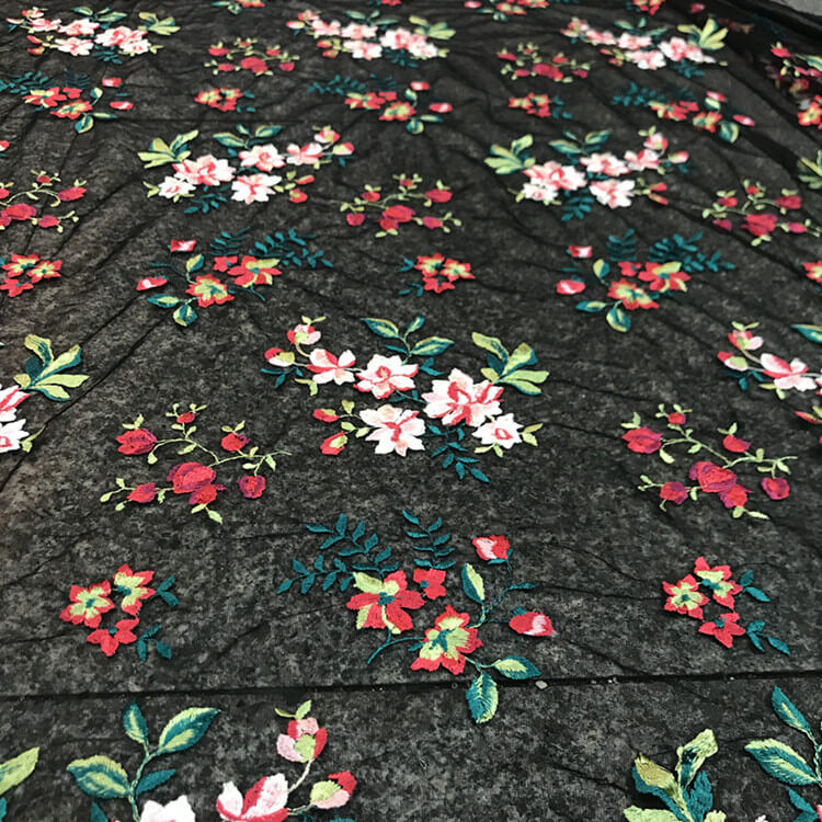 Embroidered Fabric Evening Women's Polyester for Women's Wear Wholesal 4
